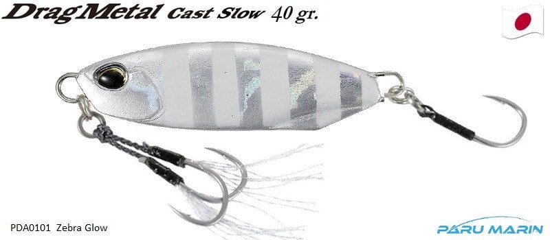 Duo Drag Metal Cast Slow Jig 40Gr. PDA0101 / Zebra Glow