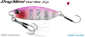 Duo Drag Metal Cast Slow Jig 40Gr. PDA0171 / Pink Zebra Glow