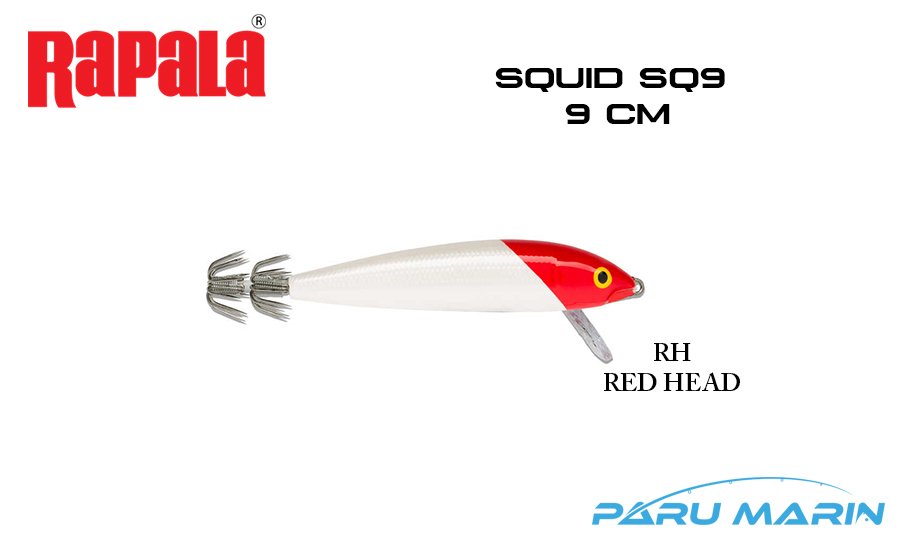 Rapala Squid SQ9 -  9 cm Sahte Kalamar Zokası RH - RED HEAD