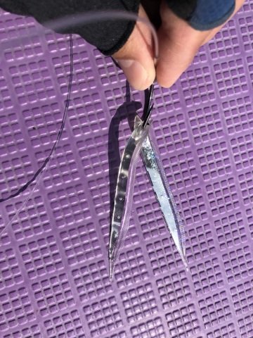 Fish Arrow Flash J Shirasu 7.5cm SW #110 Clear Silver Sahte Balık