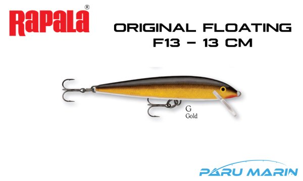 Rapala Original Floating F13 - 13 cm Sahte Balık G - GOLD