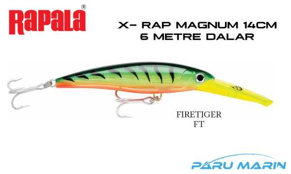 Rapala X-Rap Magnum-20, 14cm Gövde, Sahte Balık FT - FIRETIGER
