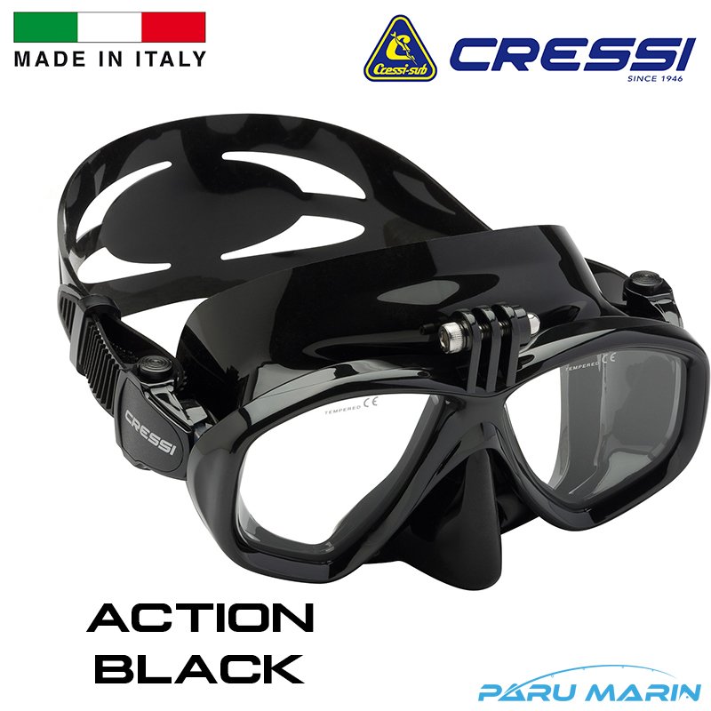 Cressi Action Dalış Maskesi Siyah