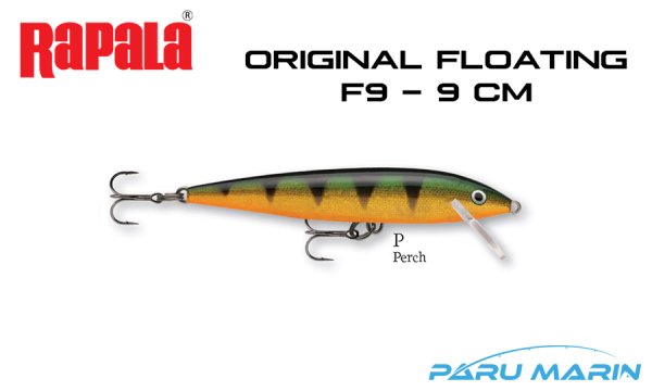 Rapala Original Floating F09 - 9 cm Sahte Balık P - PERCH