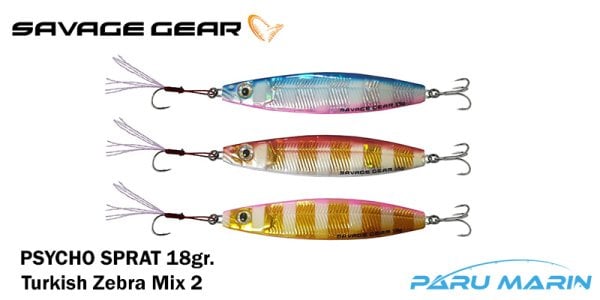 Savage Gear Psycho Sprat 18 gr. 3 Adet (Turkish Zebra Mix 2) Suni Yem