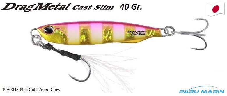Duo Drag Metal Cast Slim Jig 40gr. PJA0045 / Pink Gold Zebra Glow
