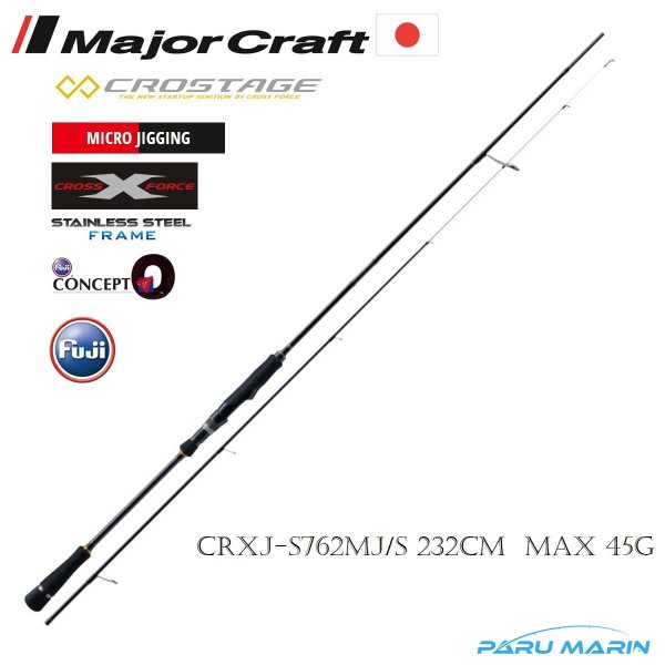 Major Craft New Crostage CRXJ-S762MJ/S Offshore Micro Jigging Kamış 232cm Max 45gr.