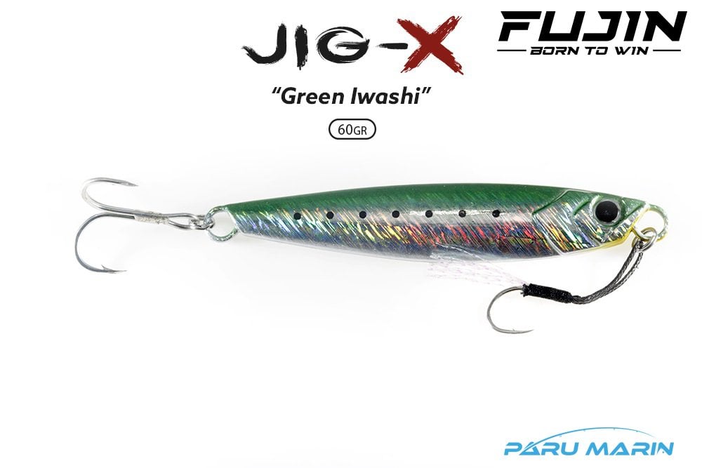 Fujin Jig-X 60gr. Shore Jigging - Jig Yem GREEN IWASHI