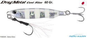 Duo Drag Metal Cast Slim Jig 60gr. PJA0101 / Zebra Glow
