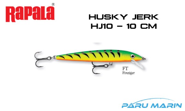 Rapala Husky Jerk HJ10 - 10 cm Sahte Balık FT - FIRE TIGER