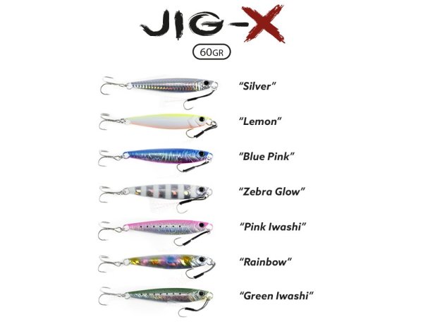Fujin Jig-X 60gr. Shore Jigging - Jig Yem ZEBRA GLOW