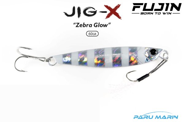 Fujin Jig-X 60gr. Shore Jigging - Jig Yem ZEBRA GLOW