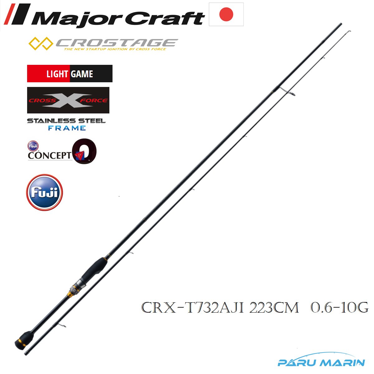 Major Craft New Crostage CRX-T732AJI LRF Aji Kamış Tub. 223cm 0.6-10gr.