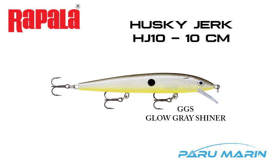 Rapala Husky Jerk HJ10 - 10 cm Sahte Balık GGS - GLOW GRAY SHINER