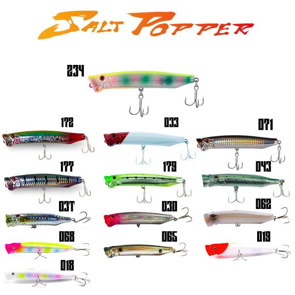 Fujin Salt Popper SP120SW Sahte Balık, 033 Red Head