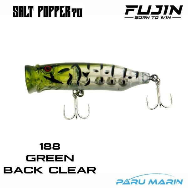 Fujin Salt Popper 70 9.5gr. 188 Green Back Clear Maket Balık