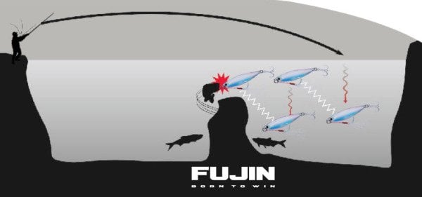 Fujin Jig-X 40gr. Shore Jigging - Jig Yem ZEBRA GLOW