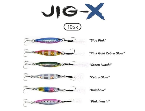 Fujin Jig-X 10gr. Jig Yem ZEBRA GLOW