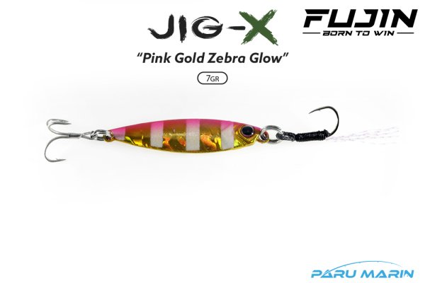 Fujin Jig-X 7gr. LRF Jig Yem PINK GOLD ZEBRA GLOW
