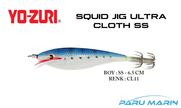 Yozuri A327 Squid Jig Ultra Cloth SS-6.5cm Kalamar Zokası CL11