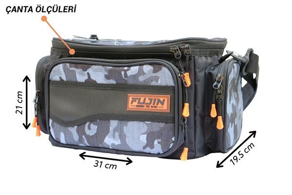 Fujin Black Camo Helper Bag - Balıkçı Çantası