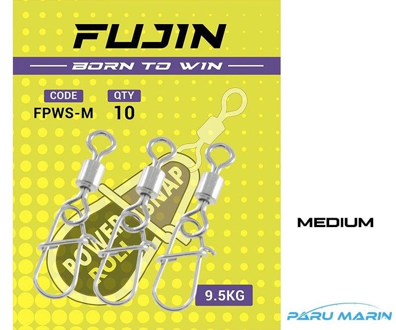 Fujin Roll Snap #M 9.5kg Çekerli Klips+Fırdöndü