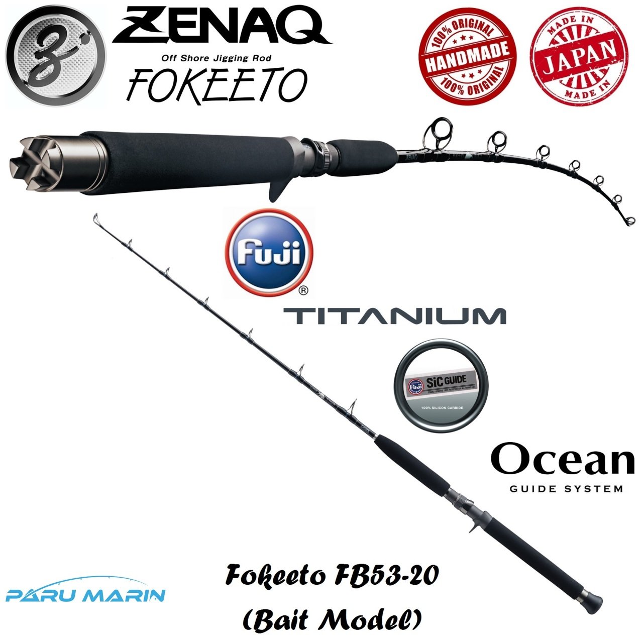 Zenaq Fokeeto FB53-20 Jig Kamışı  160 cm. Max. 700 g.