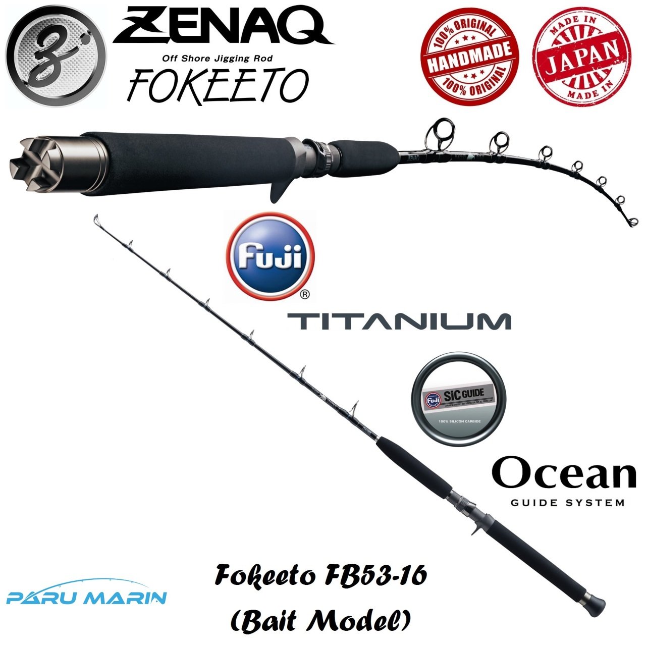 Zenaq Fokeeto FB53-16 Jig Kamışı  160 cm. Max. 500 g.
