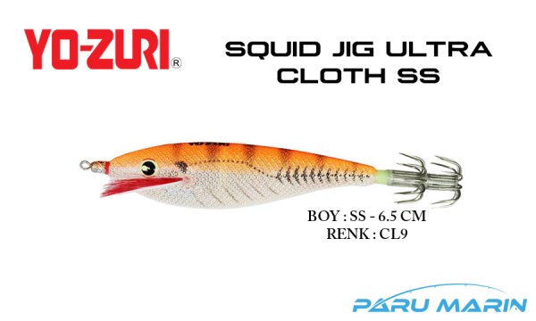 Yozuri A327 Squid Jig Ultra Cloth SS-6.5cm Kalamar Zokası CL9