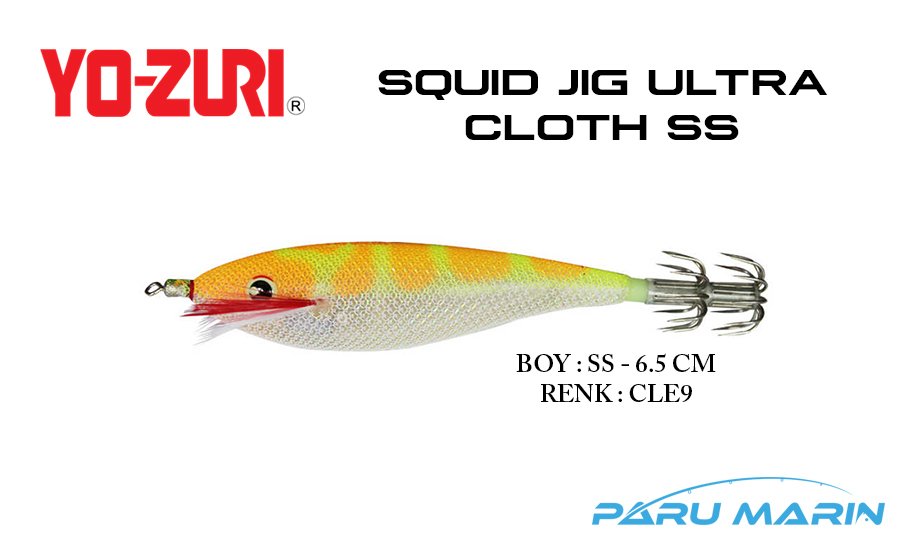 Yozuri A327 Squid Jig Ultra Cloth SS-6.5cm Kalamar Zokası CLE9