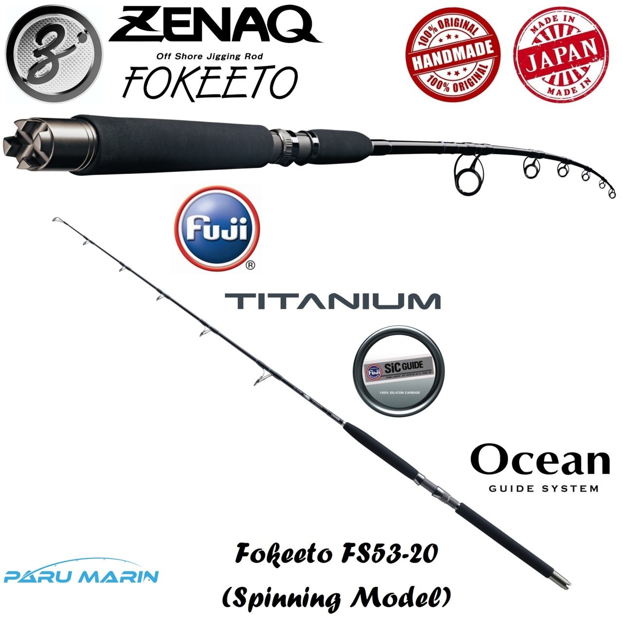 Zenaq Fokeeto FS53-20 Jig Kamışı  160 cm. Max. 700 g.