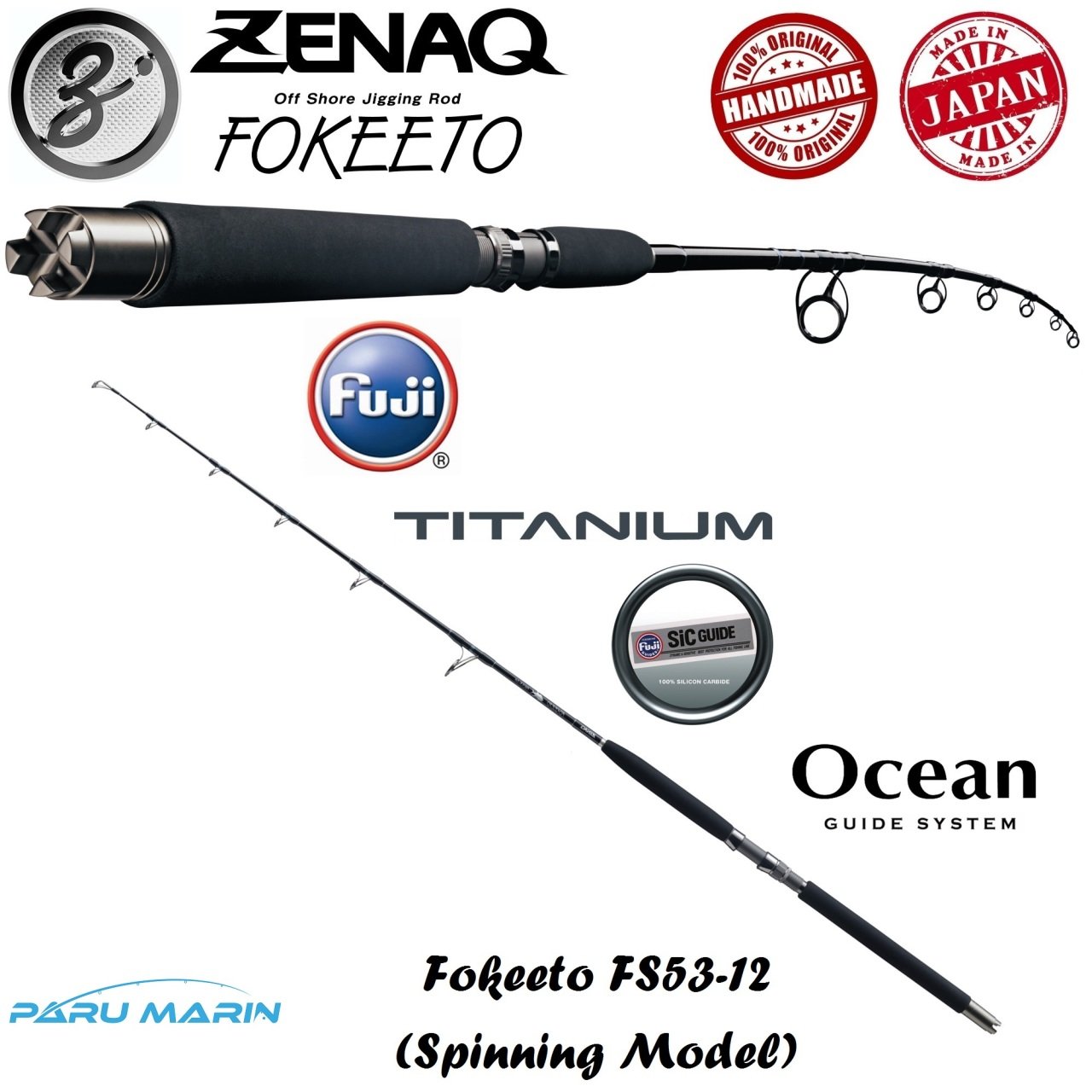 Zenaq Fokeeto FS53-12 Jig Kamışı  160 cm. Max. 400 g.