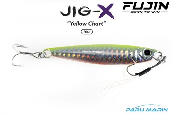 Fujin Jig-X 20gr. Light Jigging Yem Yellow Chart