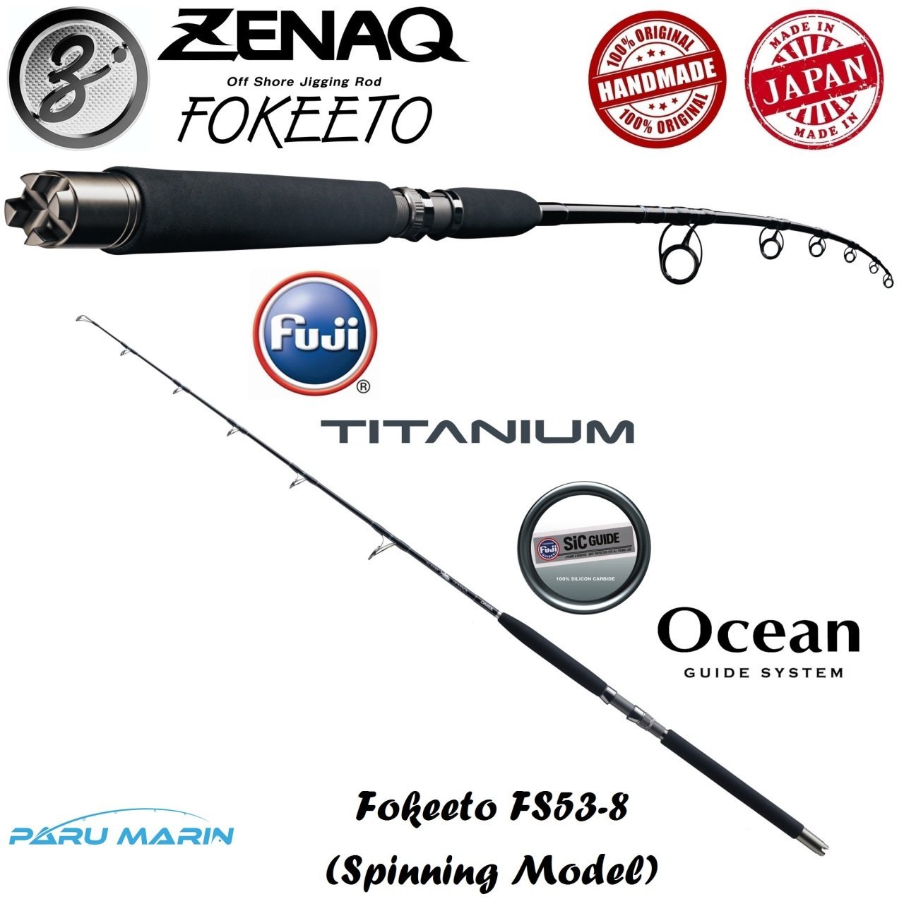 Zenaq Fokeeto FS53-8 Jig Kamışı  160 cm. Max. 300 g.