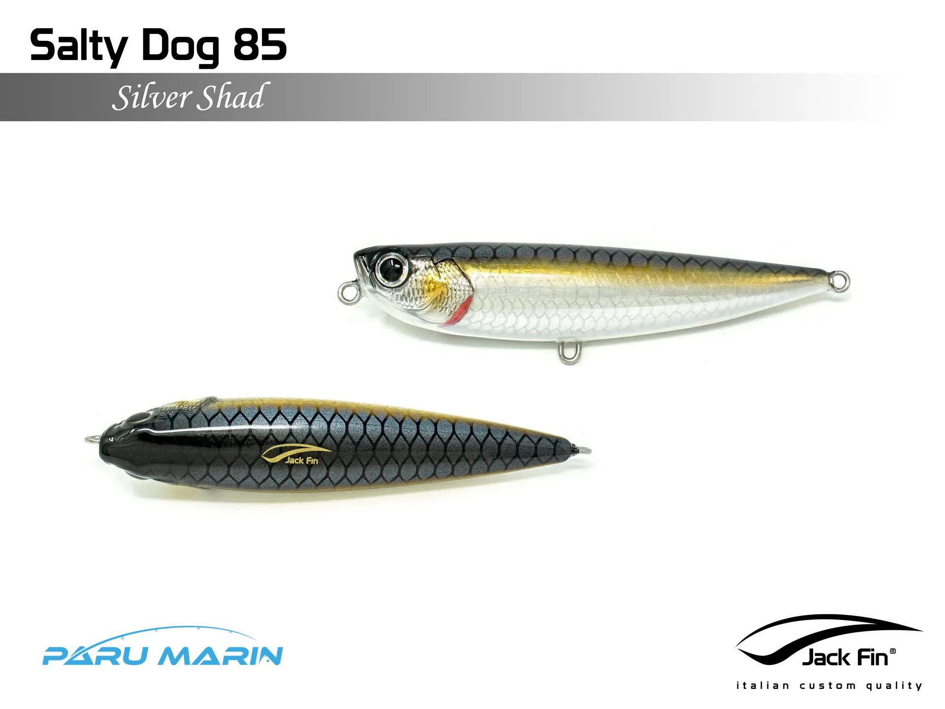 Jack Fin Salty Dog 85 Sahte Yem Silver Shad