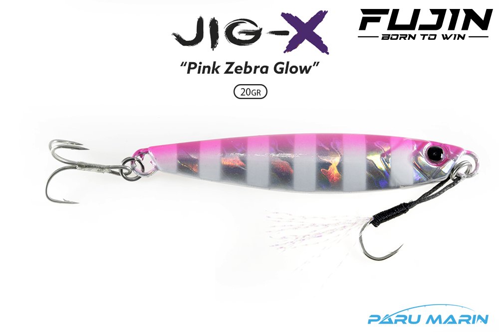 Fujin Jig-X 20gr. Light Jigging Yem Zebra Pink Glow