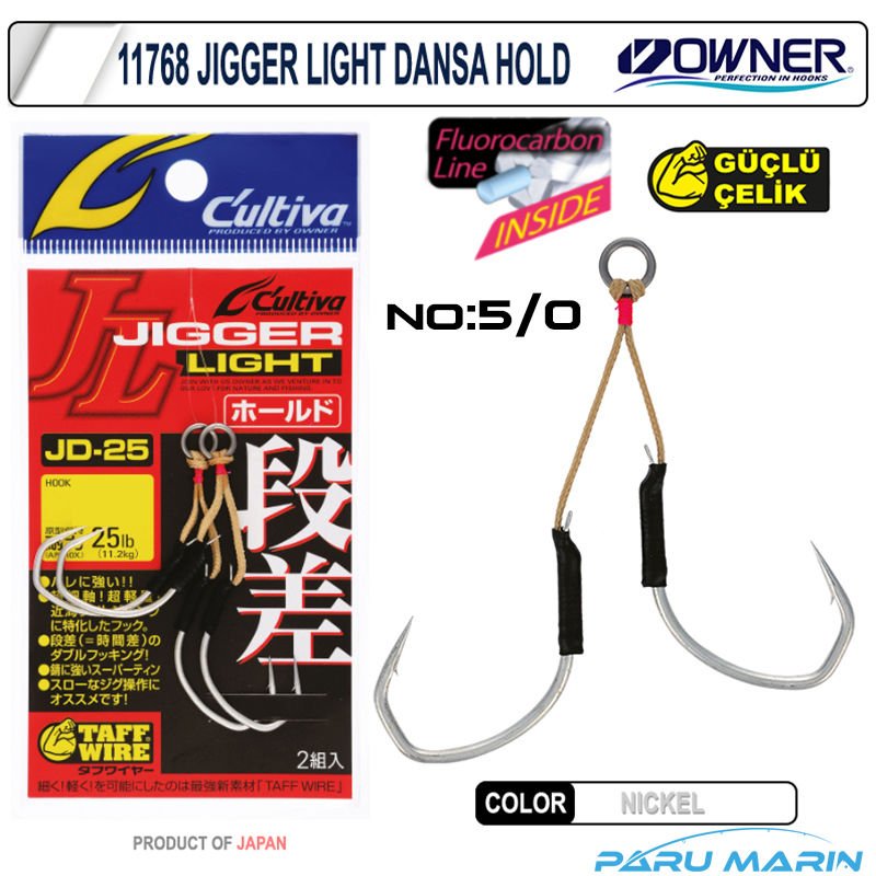 Owner Cultiva JD-25 Jigger Light Dansa Hold 5/0 , 2 adet