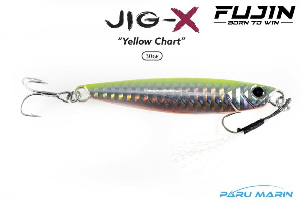 Fujin Jig-X 30gr. Shore Jigging Yem Yellow Chart