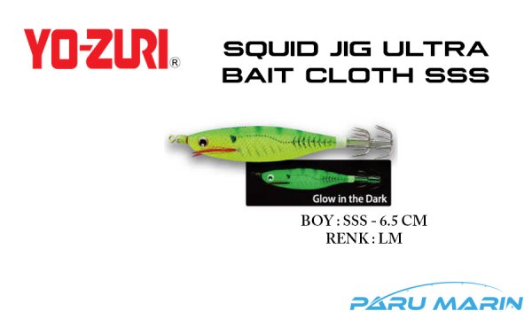 Yozuri A1680 Squid Jig Ultra Bait Cloth SSS-6.5cm Kalamar Zokası LM