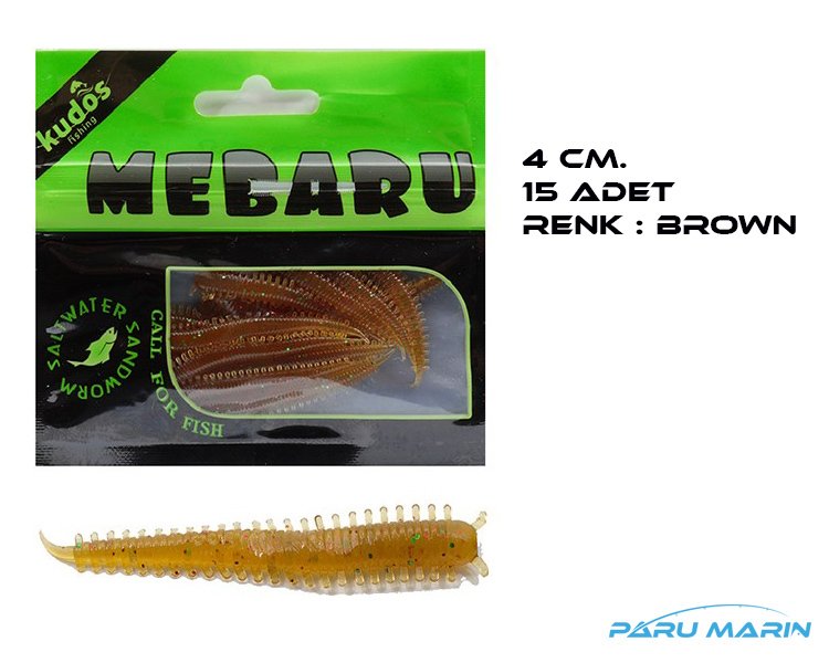 Kudos Mebaru Worm 4cm. 15 Adet LRF Silikon Yem