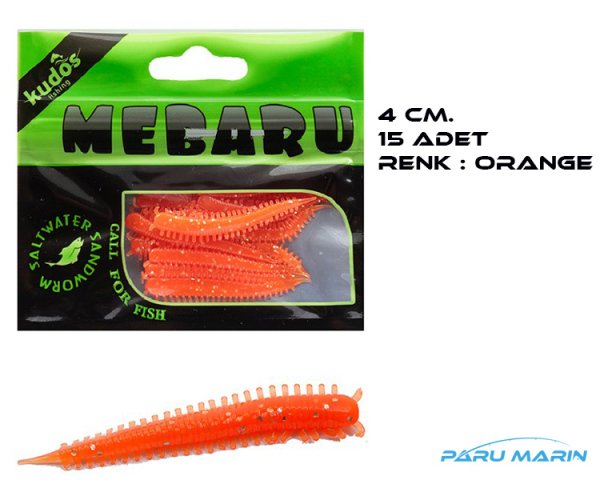 Kudos Mebaru Worm 4cm. 15 Adet LRF Silikon Yem