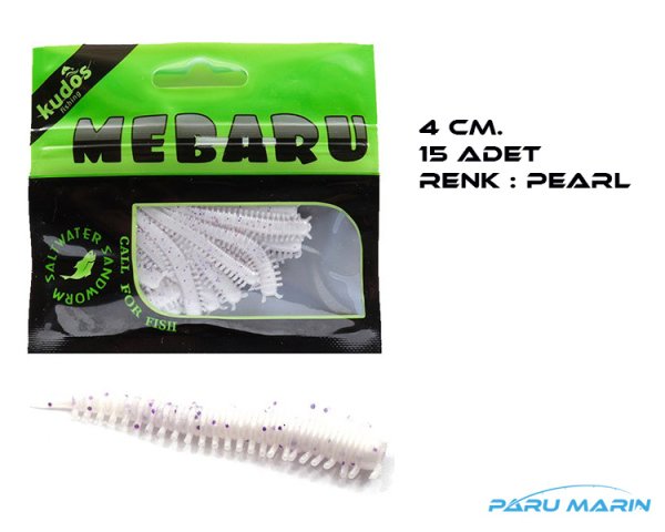 Kudos Mebaru Worm 4cm. 15 Adet LRF Silikon Yem