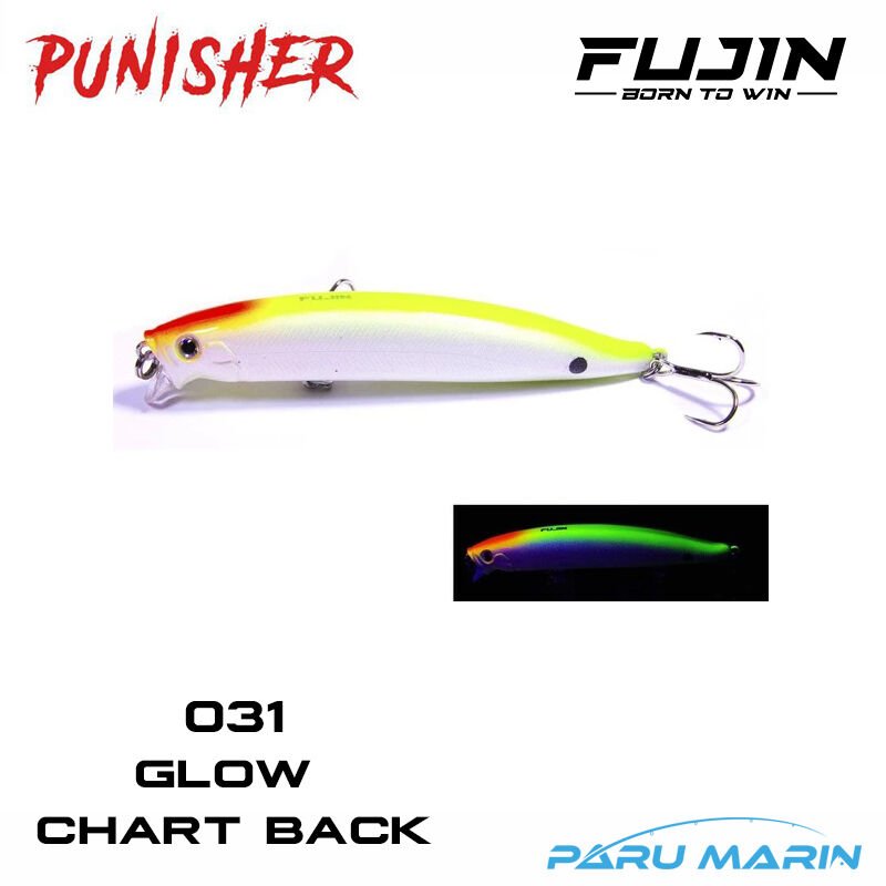 Fujin Punisher 105SW 10.5cm 16gr. Maket Balık 031 Glow Chart Back