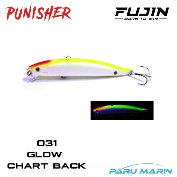 Fujin Punisher 105SW 10.5cm 16gr. Maket Balık 031 Glow Chart Back