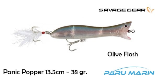 Savage gear Panic Popper 13.5cm 38g Suni Yem Olive Flash