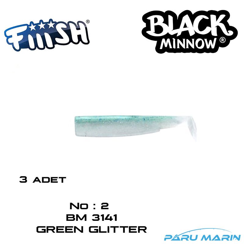 Fiiish BM90/2 BM3141 3 Adet Yedek Gövde Green Glitter Silikon