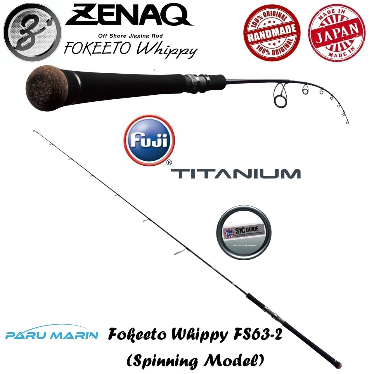 Zenaq Fokeeto Whippy FS63-2 Jig Kamışı  190 cm. Max. 130 g.
