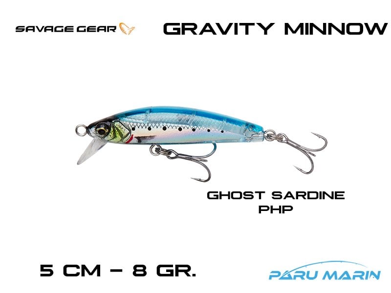 Savage Gear Gravity Minnow 50mm. 8gr. Ghost Sardine