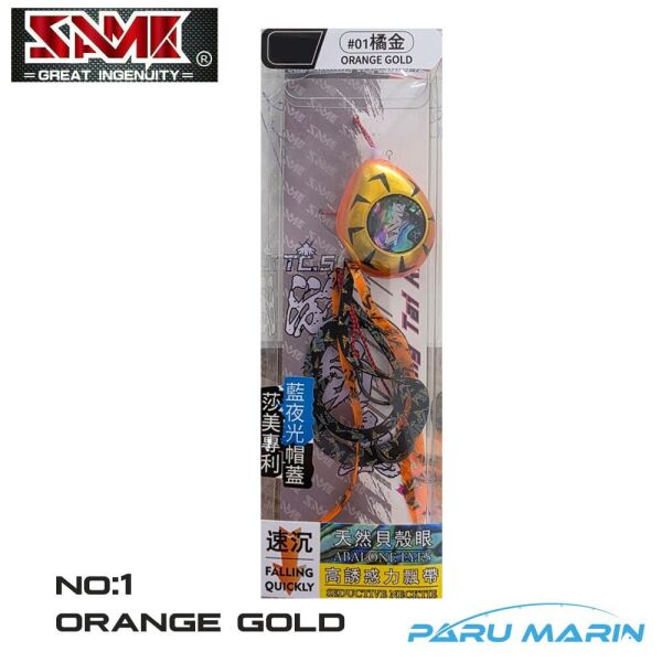 SAME SAMURAI TC. Tai Rubber Jig 120 gr. Seçenekli no:1 Orange Gold