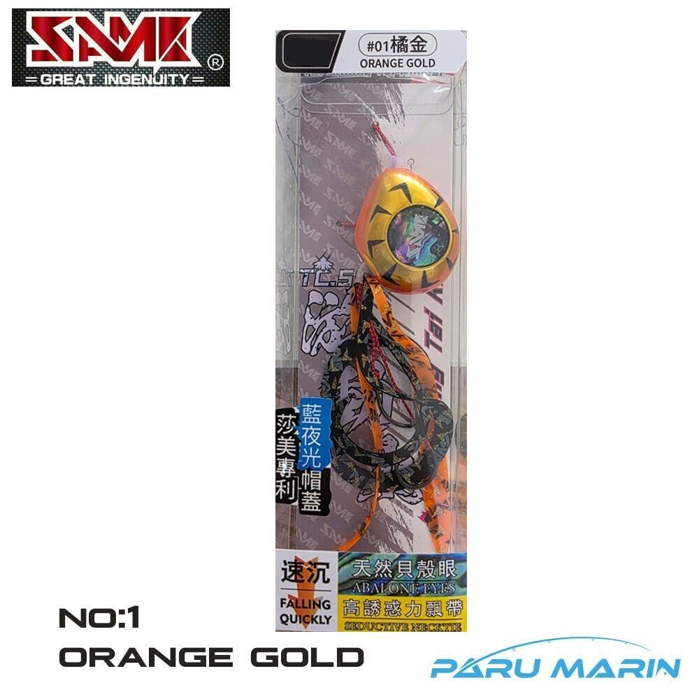 SAME SAMURAI TC. Tai Rubber Jig 100 gr. Seçenekli no:1 Orange Gold